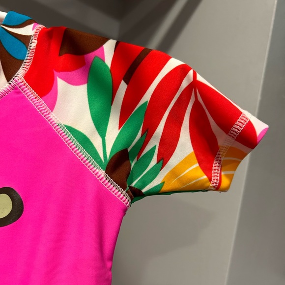 Carter’s Pink Hawaiian Monkey Rash Guard - Picture 3 of 7